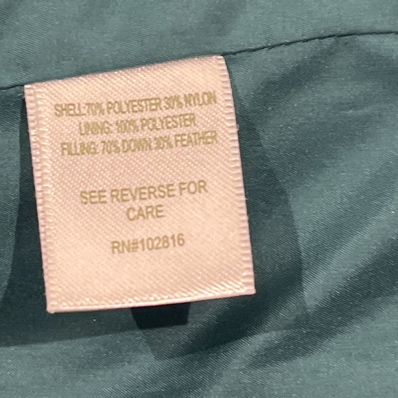 Garnet Hill Size 6 Puffer Jacket Goose Down Fill Button Up Inner Pockets Womens - Picture 6 of 9